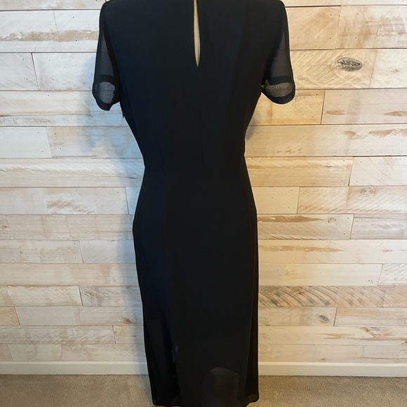All Saints size 6 Ariya illusion midi dress in black - Picture 6 of 11